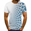 Three-dimensional tunnel graphic T-shirt casual Harajuku tops 3D lattice men's T-shirt summer O-neck shirt plus size streetwear